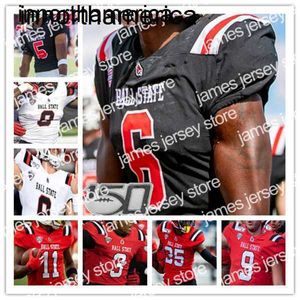 Anpassad College Ball State Cardinal Football Jersey Drew Plitt John Paddock Car