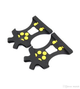 50PAIR Outdoor Unisex Snow Antislip Spikes Grips Grippers Crampon Cleats for Buty Bot Osshose 10 zębów lodowe pazur2450540
