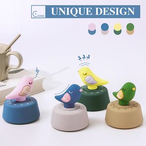 60 Minutes Cartoon Bird timer Mechanical Rotating Wind Up Dial Plastic Cooking baking shower learning baking