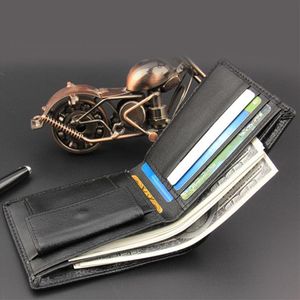 Praktiskt fickmynt Bifold Casual Portable Purse Classic Pu Leather Simple Men Wallet Card Holder Gift Slim160b