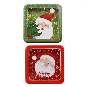 Gift Wrap Christmas Tins Box Cookie Candy Gifttin Storage Tinplatelids Empty Container Boxes Jar Metal Santa Containersholiday Treats