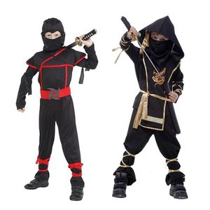 Barn ninja kostymer halloween fest pojkar flickor krigare stealth barn cosplay m￶rdare kostym barns dag g￥vor300a