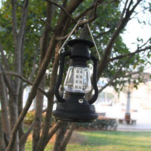 Night Lights LED Lamp High Brightness One-Key Start Retro Style Energy-saving Outdoor Lighting ABS Hand-Crank Solar Powered Lantern