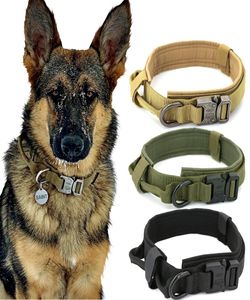 Hondenkragen verstelbare militaire tactische huisdieren hardheid riem controle handgreep training kattenkraag voor huisdieren voor kleine grote honden2666765