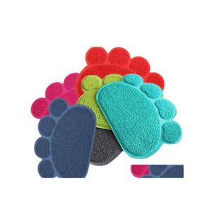 Outros suprimentos para c￣es PAW FORME CUSHION CAT MATO DE MATO DE MATO DE PET PRISO DE PLAￇￃO DE PLAￇￃO ALIMENTAￇￃO DE ￁GUA PLEMAT TABELA PVC 30CM x 40CM WY1072 DROP DE OTQB5