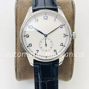 Super Quality Mens Watch 40mm White Arab Numbers Dial Automatic Mechanical Movement 6'o Clock Second Hand Circle Sapphire Glass Mirror Wristwatch