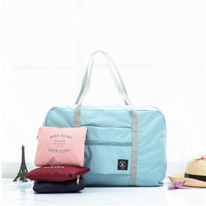 Waterproof Nylon Travel Bags Women Men Large Capacity Folding Duffle Bag Organizer Packing Cubes Luggage Girl Weekend Bag267N