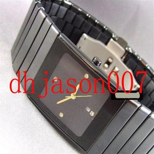 Box Booklet Luksusowy czarny ceramiczny męski luksusowy bateria zegarek baterii Jubilee męskie zegarki na rękę 2950