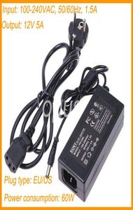 DC LED Power Supply Charger Transformer Adapter 12V 5A 6A 110V 220V to 12v power supply For RGB LED Strip 5050 3528 EU US base2719093