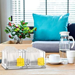 Storage Bottles Tea Box Coffee Bag Teacup Infuser Holder Organizer Set Lid Acrylic Bags Sugar Clear