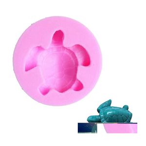 Backformen 4 stücke Sile Mold Schokolade Süßigkeiten Ton Formen Schildkröte Form Kuchen Dekor Werkzeuge DIY Cupcake Topper Fondant Mods 2021 Drop De OT45X