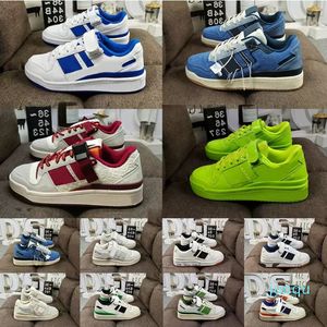 Forum Donna Uomo Scarpe casual basse Sneakers Blu brillante Fibbia Marrone Rosa Pasqua Bianco Equipaggio Verde Marina Piattaforma