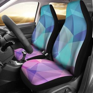Car Seat Covers Pink Purple Turquoise Abstract Art Pair 2 Front Protector Accessories