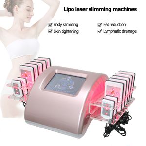 Máquina de lipolaser Slimming Machine Lipo Laser Diodo Diodo Perda de peso Lipólise Lipólise Laserlipo Reduzir máquinas 14Pads