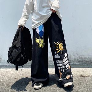 Erkek kot pantolon cadde hip hop kargo pantolon japon sokak kıyafeti kadın erkek joggers gevşek anime rahat eşofmanlar harajuku moda