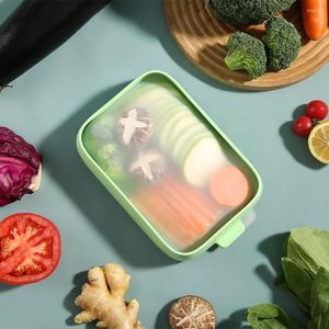 Garrafas de armazenamento alimentos silicone box box de filme elástico refrigerador