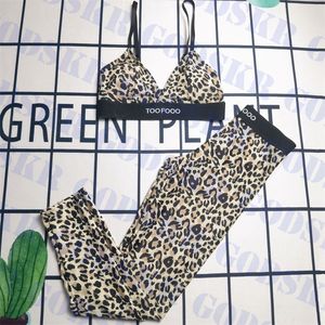 Leopard Bra Swimsuit Womens Trousers Two Piece Sexy Bikini Sports Pants Letter Logo Yoga Clothing