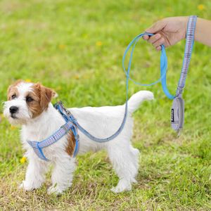 Dog Collars Leashes Cute Dog Harness Adjustable Nylon Pet Puppy Chihuahua Harness Vest Dog Leash Set Pink For Small Medium Dogs Cats Pet Products T221212