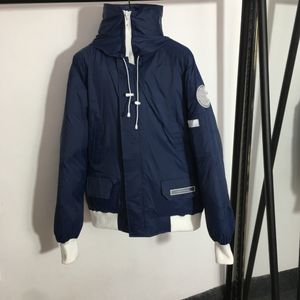 Women's Down New outdoor white label hooded jacket in autumn and winter original quality male and female couple suit pilot