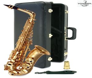 Helt nya Yanagisawa A992 Alto Saxophone Gold Lacquer Sax Professional Musical Instruments With Mouthpiece Case3150560