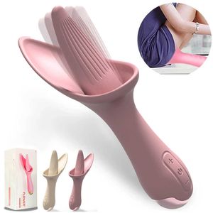 Sex Toy Tongue Slicking Dildo Vibrator för kvinnor G Spot Clitoral Stimulator Mini Anal Toys For Machine Naked Masturbator XQFL