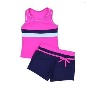 Clothing Sets Girls Swimwear Outfits 2Pcs Gymnastics Leotard Swimsuit Tankini Sport Vest Tops With Swim Shorts Children's Beach Bathing
