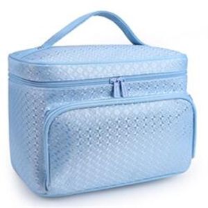 女性化粧品バッグ本物のレザーメイクアップバッグ有名なブランドデザイナーメイクアップボックス大型旅行オーガナイザートラベルトイレットバッグトートT2310