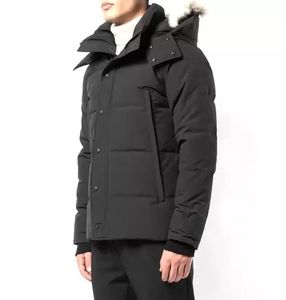 Uomo Inverno Fourrure Piumino Parka Homme Jassen Chaquetas Capispalla Pelliccia di lupo con cappuccio Manteau Wyndham Giacca Cappotto Hiver Doudoune