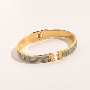 Oro rosa Argento 925 Bracciale rigido Lusso Di tendenza Bracciali con timbro in acciaio Per donna Lettera d'amore Braccialetto Design di gioielli Per ragazze Classico Premium Accessori Regalo