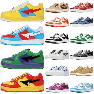 Bapestas Baped Sta Mens Womens Designer Casual Shoes Tokyo JJJJound Color Camo Combo Blue Beige Suede Black White Orange Sports Sneakers Trainers Size 36-45