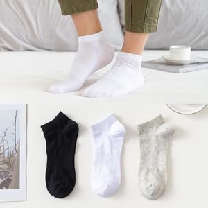 Men's Socks 3 Pairs All-cotton Low Cut Sweat Absorbing Short Cylinder Pure-color Thin Low-Help No Show