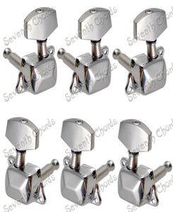 A Set Chrome Semiclosed Tuning Pegs keys for Acoustic Guitar Tuners Machine Heads With Big Square handle Guitar Parts4376836