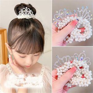 Hair Accessories Diamond Crown Crown Pearl Princess Hair Circle Ball Gumowa gumowa opaska GC70