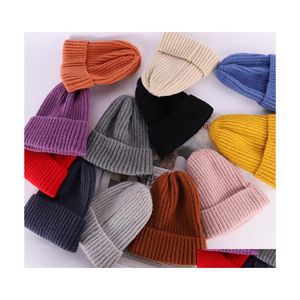 Party Hats Fashion Womens Winter Knit Hat S￶t varm Skl Stretchy Sticke Cap Outdoor Lady Travel Ski Beanie WQ41 Drop Delivery Home Otvax