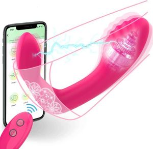 Too de brinquedo sexual calcinha vestível Febia Vibrator App Control Clitoral Clitorulal com 7 modos de empuxo pulsante vibratórios G UJZR à prova d'água