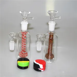 Gruby szkło 14 mm kaski popiołu szklane szklane matryca Ashcatcher Perc dla hakahs Bong Paling Akcesoria Ashcatchers