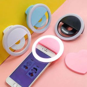 Mobile Phone Selfie Ring Lights USB Charging Beauty Fill Light Lamp Portable Clip For Cell Phone Smartphone With Retail Package