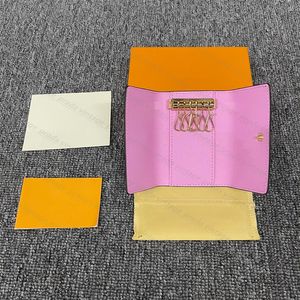 Designer di lusso di alta qualità 6 Portafoglio chiave Portamonete in vera pelle Moda Donna uomo Portamonete Anello uomo Carta di credito Moneta Mini Ba318R