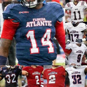 Anpassade Florida Owls Fau College fotbollströjor Chris Robison Malcolm Davidson Harrison Bryant Devi