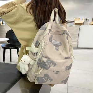 バックパック韓国語版のセンは多才な大容量のシンプルな中学校の学校のバッグ印刷された旅行袋男子男です