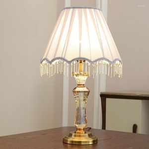 Table Lamps European Crystal Lamp Living Room Home Decoration Bedroom Bedside LED Study El Luxury Kitchen Lighting