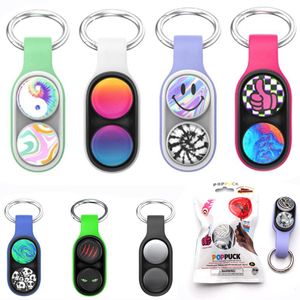 Fidget Toys Keychain Decompressão brinquedo de fivela magnética POPPUCK Pessoas estressadas Kids Relax Game