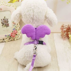 Dog Collars Leashes 2018 New Arrival Cute Dog Collar Pet Necklace for Small Angel Wings Traction Supplies Puppy Accessories T221212