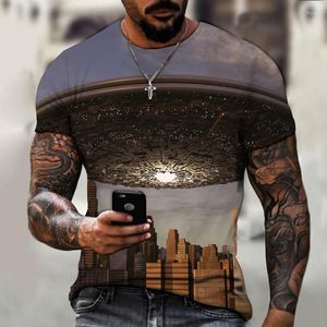 Erkek Tişörtleri En son 3D T-Shirt Şık Basit ve Yenilik Günlük Kısa Kollu Yuvarlak Boyun Spor Sokak Erkek Gömlek XXS-6XL