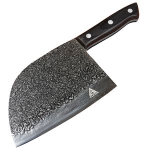 Özel teklif tam tang 7 inç kasap bıçağı çok amaçlı Çin şef bıçakları yüksek karbon paslanmaz çelik et cleaver heavy bıçak perakende kutusu paketi ile