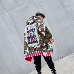 Men's Hoodies Oversize Loose Army Autumn Green Camouflage Warm Hoodie Foreign Trade Original Cardigan Coat Fleece