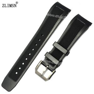 Diver Silicone Rubber Watch ленты 22 мм для IWC Men Black Strap для IWC Buckle Zlimsn Brand325u