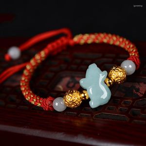 Charm Bracelets Fashion 12 Zodiac Red Rope Male And Female Birth Year Bracelet Woven