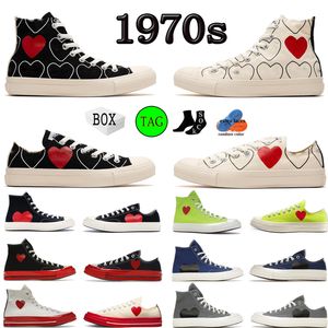 Sapatos casuais Canvas dos anos 1970 CDG t￪nis masculino Novo estilo de jogo de bolinhas verde-verde branco All-Over Natural EUR 35-44
