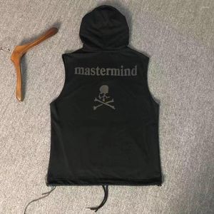 Мужские толстовки 22SS Mastermind World Hoodie с принтом черепа, жилет без рукавов, толстовки